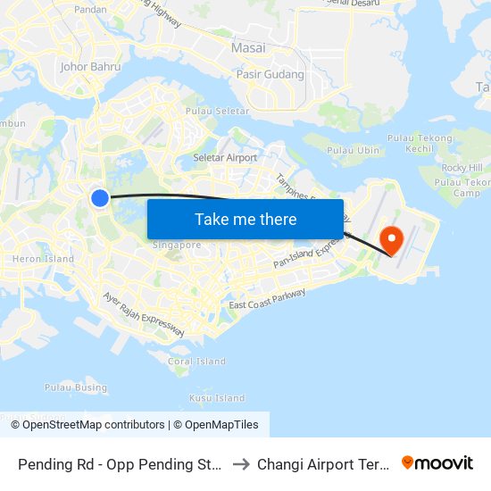 Pending Rd - Opp Pending Stn (44221) to Changi Airport Terminal 5 map