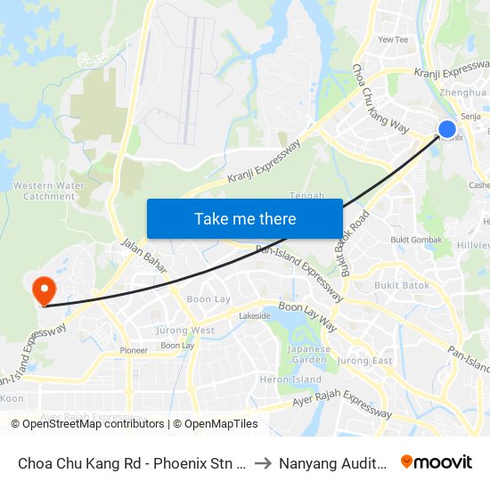Choa Chu Kang Rd - Phoenix Stn (44141) to Nanyang Auditorium map