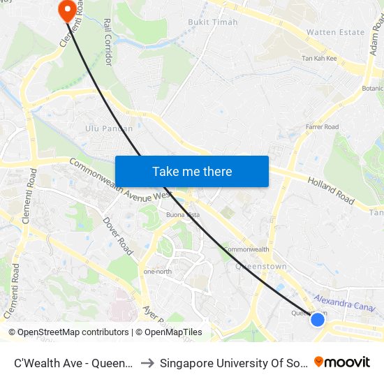 C'Wealth Ave - Queens Condo (11131) to Singapore University Of Social Sciences (Suss) map