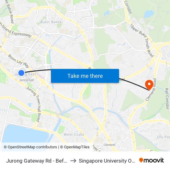 Jurong Gateway Rd - Bef Jurong East Stn (28211) to Singapore University Of Social Sciences (Suss) map