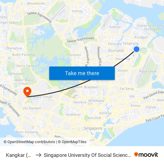 Kangkar (SE4) to Singapore University Of Social Sciences (Suss) map