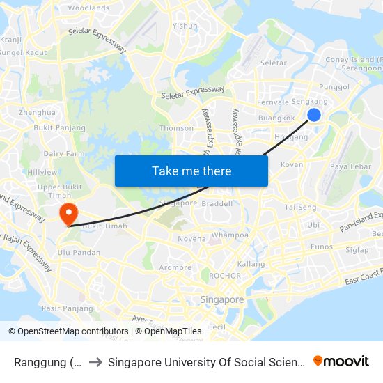Ranggung (SE5) to Singapore University Of Social Sciences (Suss) map