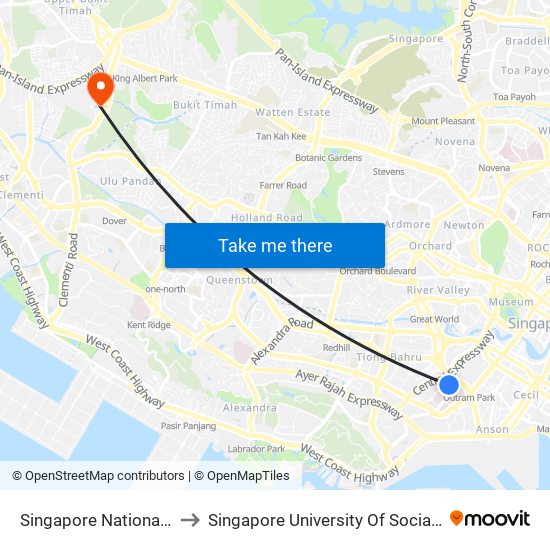 Singapore National Eye Centre to Singapore University Of Social Sciences (Suss) map