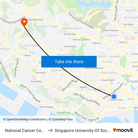 National Cancer Centre Singapore to Singapore University Of Social Sciences (Suss) map