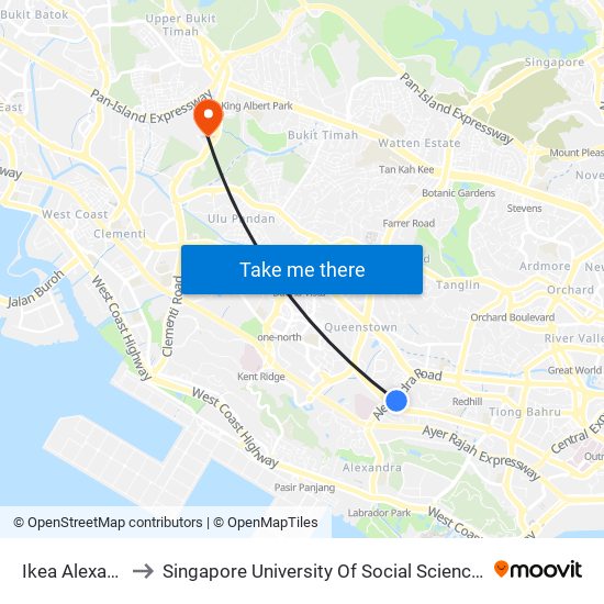 Ikea Alexandra to Singapore University Of Social Sciences (Suss) map