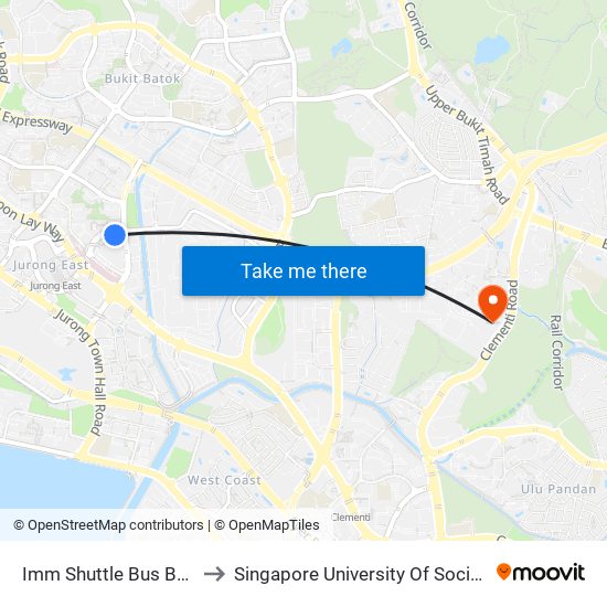 Imm Shuttle Bus Bay @ Carpark to Singapore University Of Social Sciences (Suss) map
