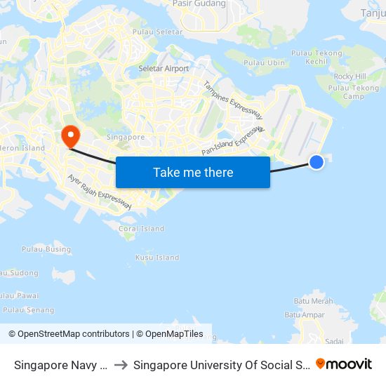Singapore Navy Museum to Singapore University Of Social Sciences (Suss) map