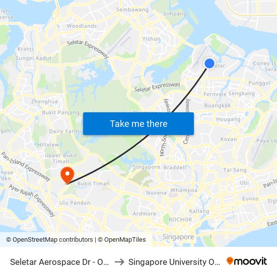 Seletar Aerospace Dr - Opp Seletar Camp (68209) to Singapore University Of Social Sciences (Suss) map