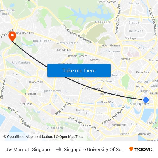 Jw Marriott Singapore South Beach to Singapore University Of Social Sciences (Suss) map