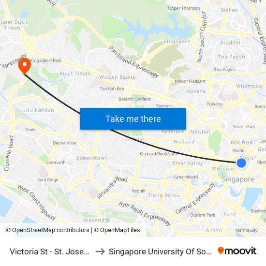 Victoria St - St. Joseph's CH (01013) to Singapore University Of Social Sciences (Suss) map