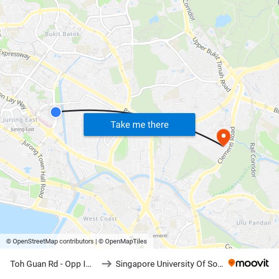 Toh Guan Rd - Opp Imm Bldg (28651) to Singapore University Of Social Sciences (Suss) map