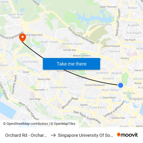Orchard Rd - Orchard Plaza (08137) to Singapore University Of Social Sciences (Suss) map