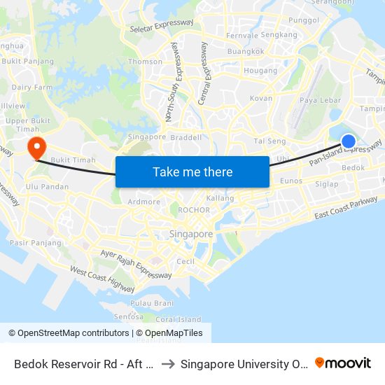 Bedok Reservoir Rd - Aft Waterfront Waves (84639) to Singapore University Of Social Sciences (Suss) map