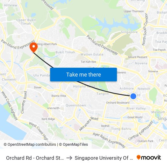 Orchard Rd - Orchard Stn/Tang Plaza (09047) to Singapore University Of Social Sciences (Suss) map