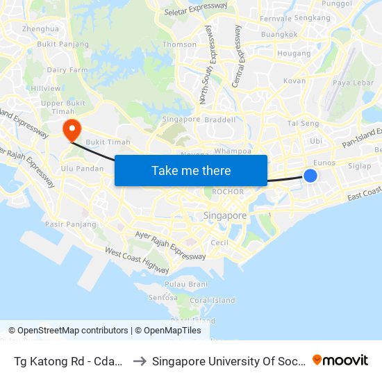 Tg Katong Rd - Cdac Bldg (82099) to Singapore University Of Social Sciences (Suss) map