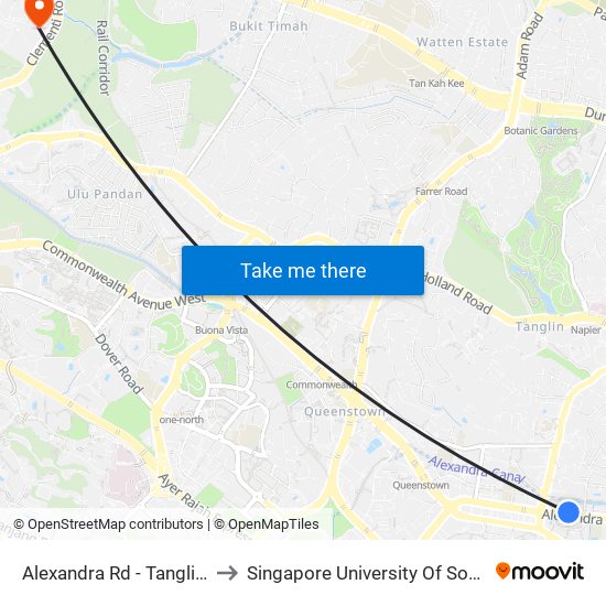 Alexandra Rd - Tanglin View (10279) to Singapore University Of Social Sciences (Suss) map