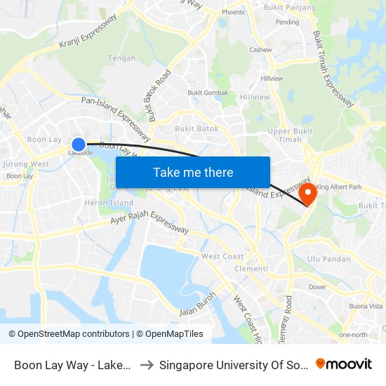 Boon Lay Way - Lakeside Stn (28091) to Singapore University Of Social Sciences (Suss) map