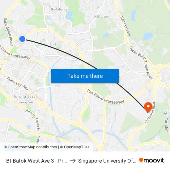 Bt Batok West Ave 3 - Princess E Pr Sch (43341) to Singapore University Of Social Sciences (Suss) map