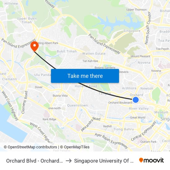 Orchard Blvd - Orchard Stn Exit 13 (09022) to Singapore University Of Social Sciences (Suss) map