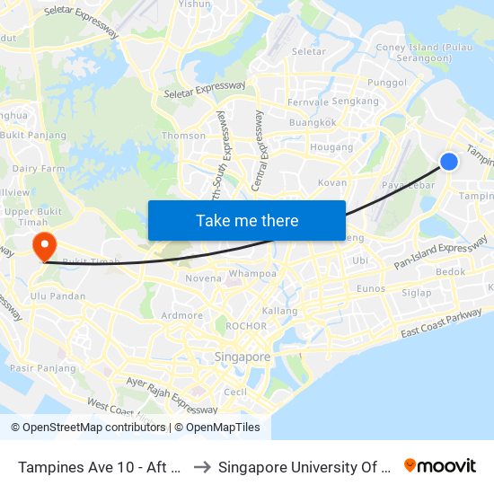 Tampines Ave 10 - Aft Tampines Lk (75319) to Singapore University Of Social Sciences (Suss) map