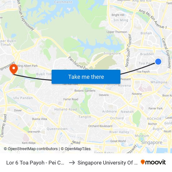 Lor 6 Toa Payoh - Pei Chun Public Sch (52341) to Singapore University Of Social Sciences (Suss) map