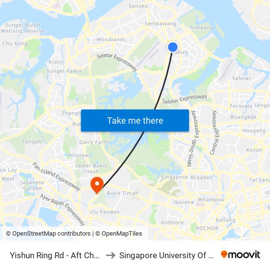 Yishun Ring Rd - Aft Chong Pang Cc (59139) to Singapore University Of Social Sciences (Suss) map