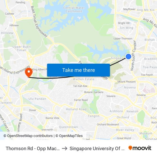 Thomson Rd - Opp Macritchie Resvr (51079) to Singapore University Of Social Sciences (Suss) map