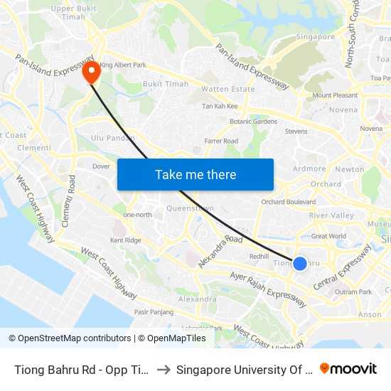 Tiong Bahru Rd - Opp Tiong Bahru Stn (10161) to Singapore University Of Social Sciences (Suss) map