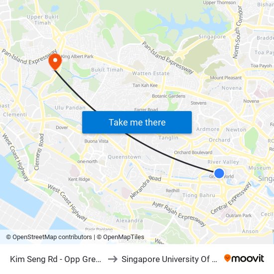 Kim Seng Rd - Opp Great World City (13119) to Singapore University Of Social Sciences (Suss) map