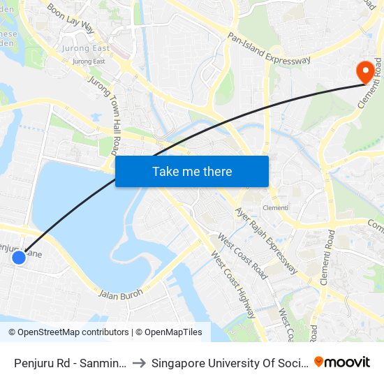 Penjuru Rd - Sanmina-Sci (29019) to Singapore University Of Social Sciences (Suss) map