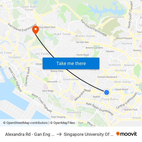 Alexandra Rd - Gan Eng Seng Sec Sch (10241) to Singapore University Of Social Sciences (Suss) map