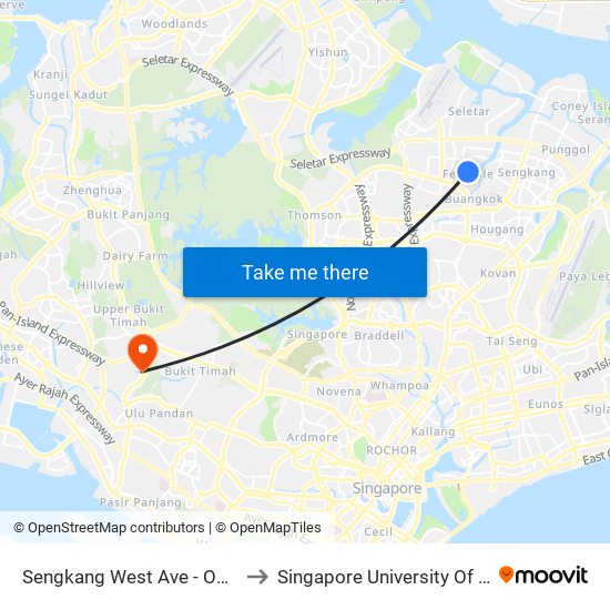 Sengkang West Ave - Opp Fernvale Stn (67489) to Singapore University Of Social Sciences (Suss) map