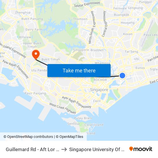 Guillemard Rd - Aft Lor 14 Geylang (80251) to Singapore University Of Social Sciences (Suss) map