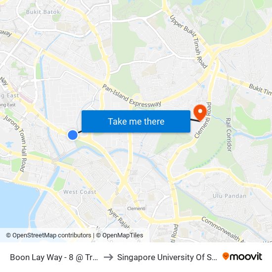 Boon Lay Way - 8 @ Tradehub 21 (28029) to Singapore University Of Social Sciences (Suss) map