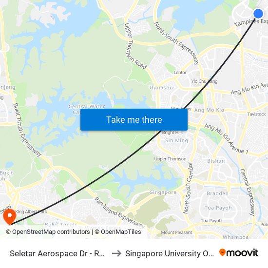 Seletar Aerospace Dr - Rolls Royce Pte Ltd (68101) to Singapore University Of Social Sciences (Suss) map