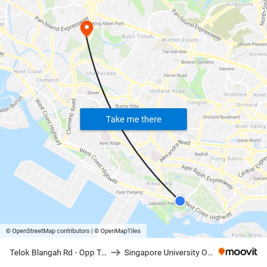 Telok Blangah Rd - Opp Telok Blangah Stn (14169) to Singapore University Of Social Sciences (Suss) map