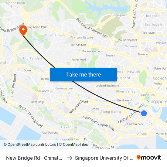 New Bridge Rd - Chinatown Stn Exit E (05049) to Singapore University Of Social Sciences (Suss) map