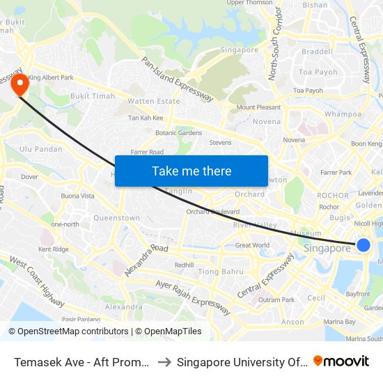 Temasek Ave - Aft Promenade Stn Exit C (02161) to Singapore University Of Social Sciences (Suss) map