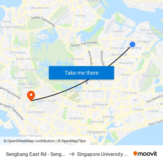 Sengkang East Rd - Sengkang General Hosp (67419) to Singapore University Of Social Sciences (Suss) map