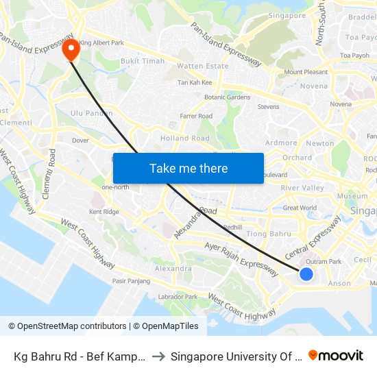 Kg Bahru Rd - Bef Kampong Bahru Ter (10041) to Singapore University Of Social Sciences (Suss) map