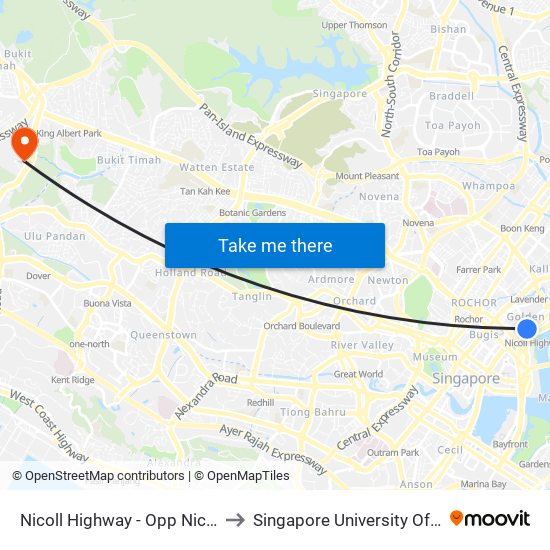 Nicoll Highway - Opp Nicoll Highway Stn (80161) to Singapore University Of Social Sciences (Suss) map
