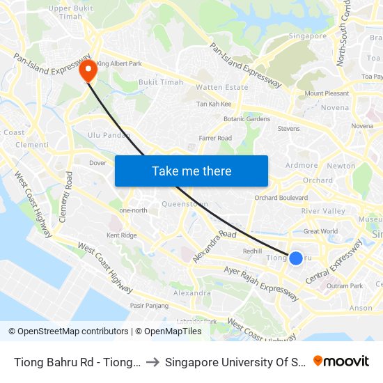 Tiong Bahru Rd - Tiong Bahru Stn (10169) to Singapore University Of Social Sciences (Suss) map