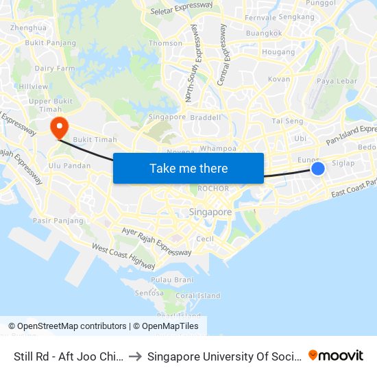 Still Rd - Aft Joo Chiat Pl (83291) to Singapore University Of Social Sciences (Suss) map
