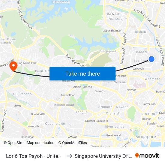 Lor 6 Toa Payoh - United Medicare Ctr (52349) to Singapore University Of Social Sciences (Suss) map