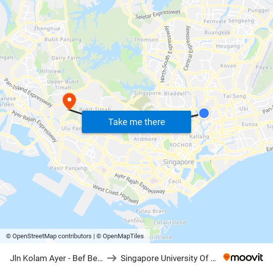 Jln Kolam Ayer - Bef Bendemeer Rd (60079) to Singapore University Of Social Sciences (Suss) map