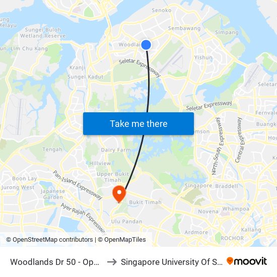 Woodlands Dr 50 - Opp 888 Plaza (46679) to Singapore University Of Social Sciences (Suss) map