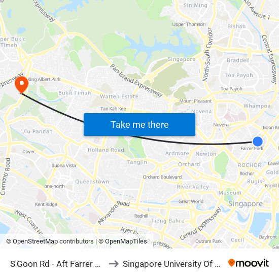 S'Goon Rd - Aft Farrer Pk Stn Exit G (07211) to Singapore University Of Social Sciences (Suss) map