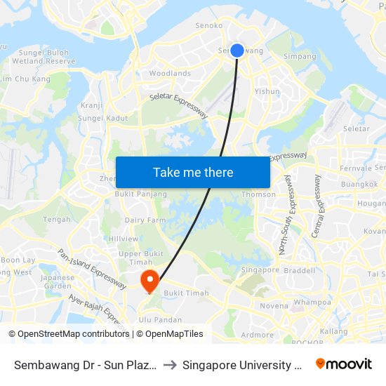 Sembawang Dr - Sun Plaza/Sembawang Stn (58251) to Singapore University Of Social Sciences (Suss) map