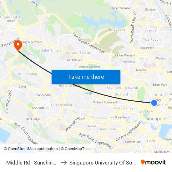 Middle Rd - Sunshine Plaza (07571) to Singapore University Of Social Sciences (Suss) map