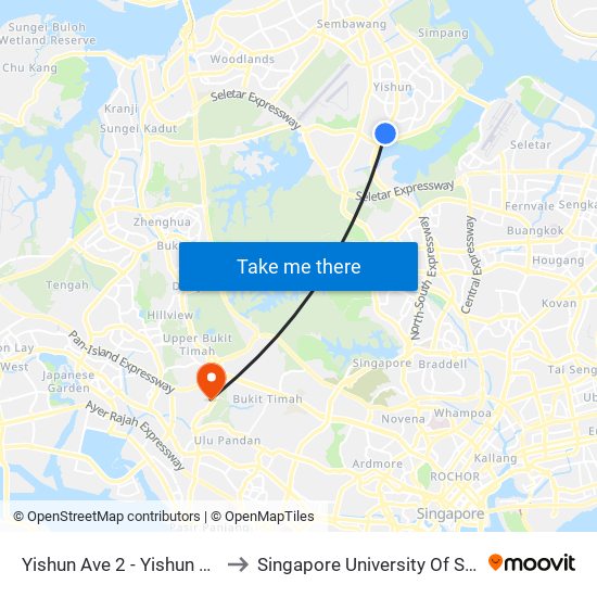 Yishun Ave 2 - Yishun Sports Hall (59039) to Singapore University Of Social Sciences (Suss) map
